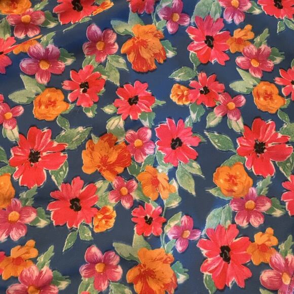 Lulu’s One Piece Swimsuit Size Medium Cove Cutie Blue Floral Print Cutout Sexy - Picture 5 of 7